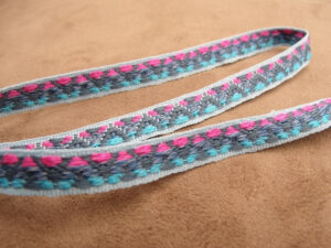 ruban fantaisie bleu et rose