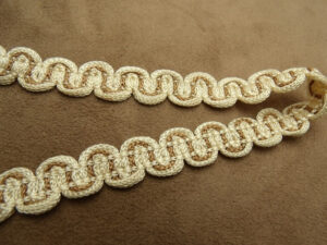 ruban fantaisie serpentine viscose beige