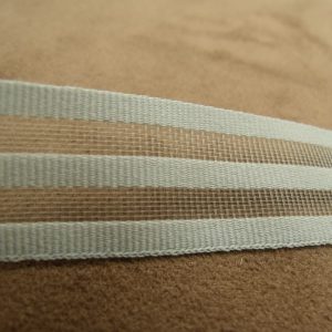 ruban fantaisie crin gris et transparent