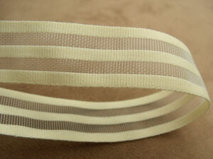 ruban fantaisie crin beige clair
