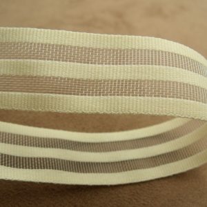 ruban fantaisie crin beige clair