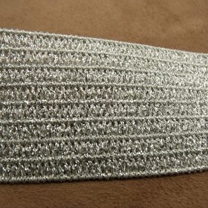 ruban fantaisie élastique lurex argent