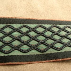 ruban fantaisie surbrodé vert 4 cm