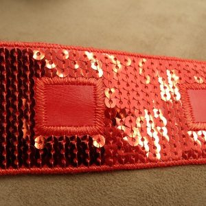 ruban pailleté rouge 5 cm
