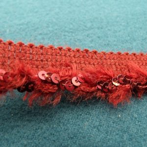 ruban fantaisie bordeaux avec sequin