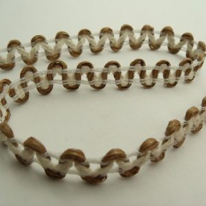 ruban fantaisie raphia beige clair et beige foncé
