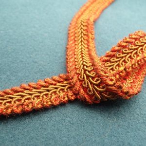ruban fantaisie bordeaux et marron