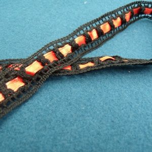 RUBAN FANTAISIE noir et rouge