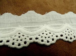 broderie anglaise coton blanche