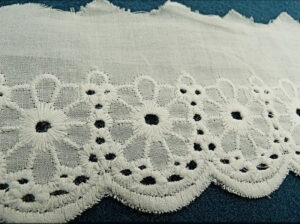 broderie anglaise coton blanche