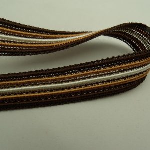 ruban fantaisie viscose marron 1