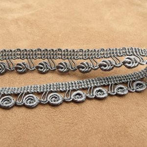ruban fantaisie viscose gris