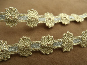 ruban fantaisie lurex argent et or