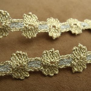 ruban fantaisie lurex argent et or