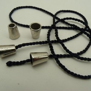 cache noeud métal argent