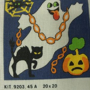 canevas motif HALLOWEEN FANTOME - 20X20 cm