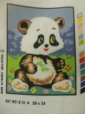 canevas motif ANIMAUX 20x25 cm
