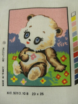canevas motif ANIMAUX 20x25 cm