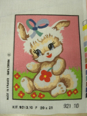 canevas motif ANIMAUX 20x25 cm