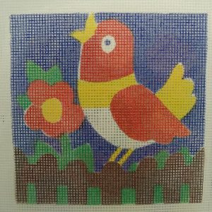 canevas motif OISEAU 20x20 cm