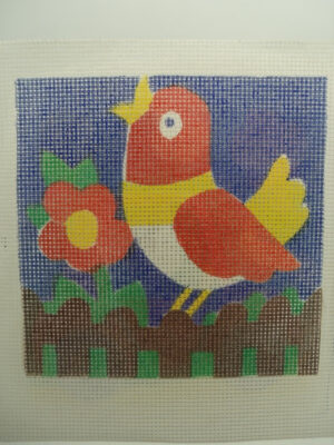 canevas motif OISEAU 20x20 cm