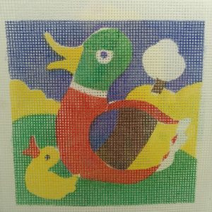 canevas motif CANARD 20x20 cm