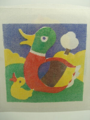 canevas motif CANARD 20x20 cm
