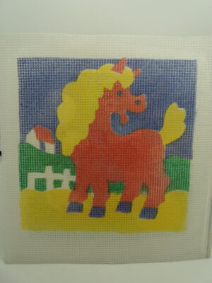 canevas motif ANIMAUX CHEVAL 20x20 cm