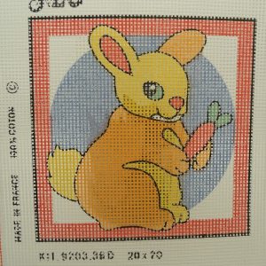 canevas motif ANIMAUX LAPIN 20x20 cm