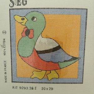 canevas motif ANIMAUX CANARD 20x20 cm