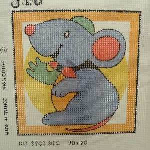 CANEVAS MOTIF ANIMAUX RAT