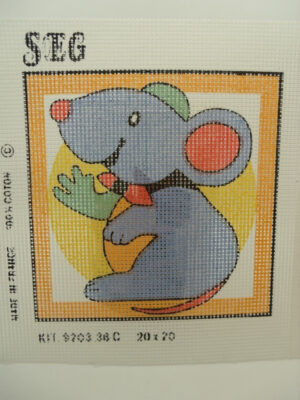CANEVAS MOTIF ANIMAUX RAT