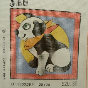 canevas motif ANIMAUX CHIEN 20x20 cm
