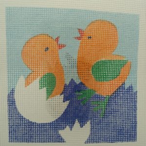canevas motif OISEAU 20x20 cm