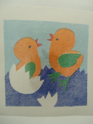 canevas motif OISEAU 20x20 cm