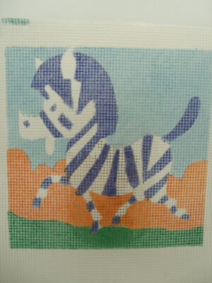 CANEVAS MOTIF ZEBRE 20x 20 cm
