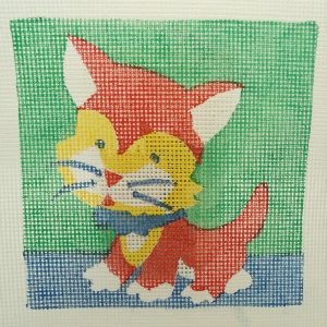 CANEVAS MOTIF CHAT 20X20 cm