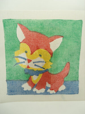 CANEVAS MOTIF CHAT 20X20 cm