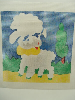 CANEVAS MOTIF MOUTON 20X20 cm