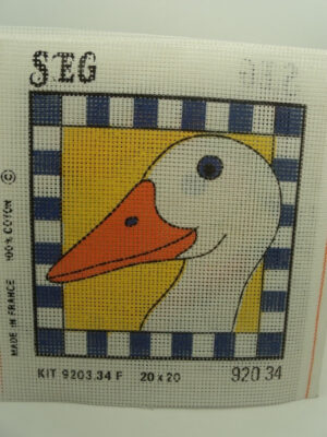 CANEVAS MOTIF FERME COQ 20X20 cm
