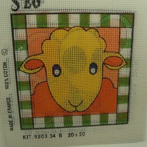 CANEVAS MOTIF MOUTON 20X20 cm