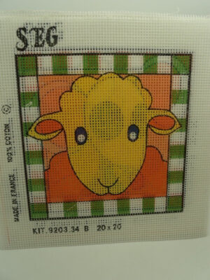 CANEVAS MOTIF MOUTON 20X20 cm