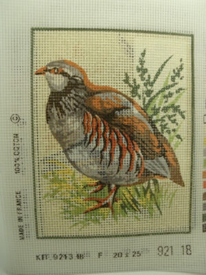 canevas motif ANIMAUX PINTADE 20x25 cm
