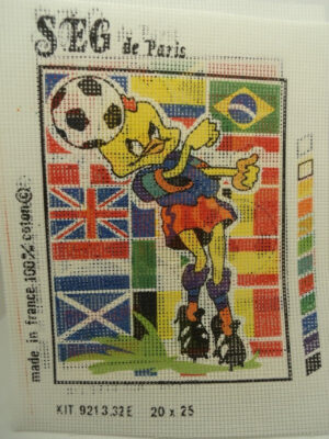 CANEVAS MOTIF FOOT 20 x 25 cm