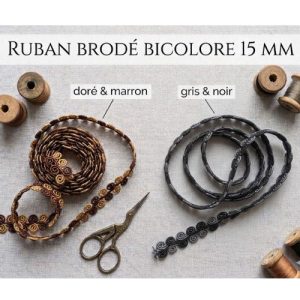 Ruban Brodé Bicolore 15 mm
