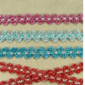 Ruban Pailleté Scintillant Strass Serpenté 20 mm