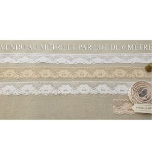 Dentelle de Calais Authentic – Largeur 4 cm – Blanche ou Champagne