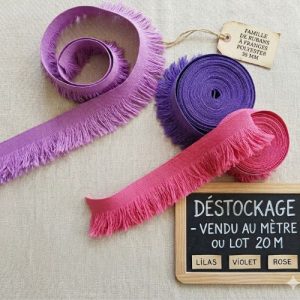 Déstockage ruban à franges polyester 35 mm – vendu au mètre ou lot 20 m