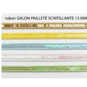 Galon Pailleté Scintillante 13 mm