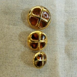 bouton orange et or